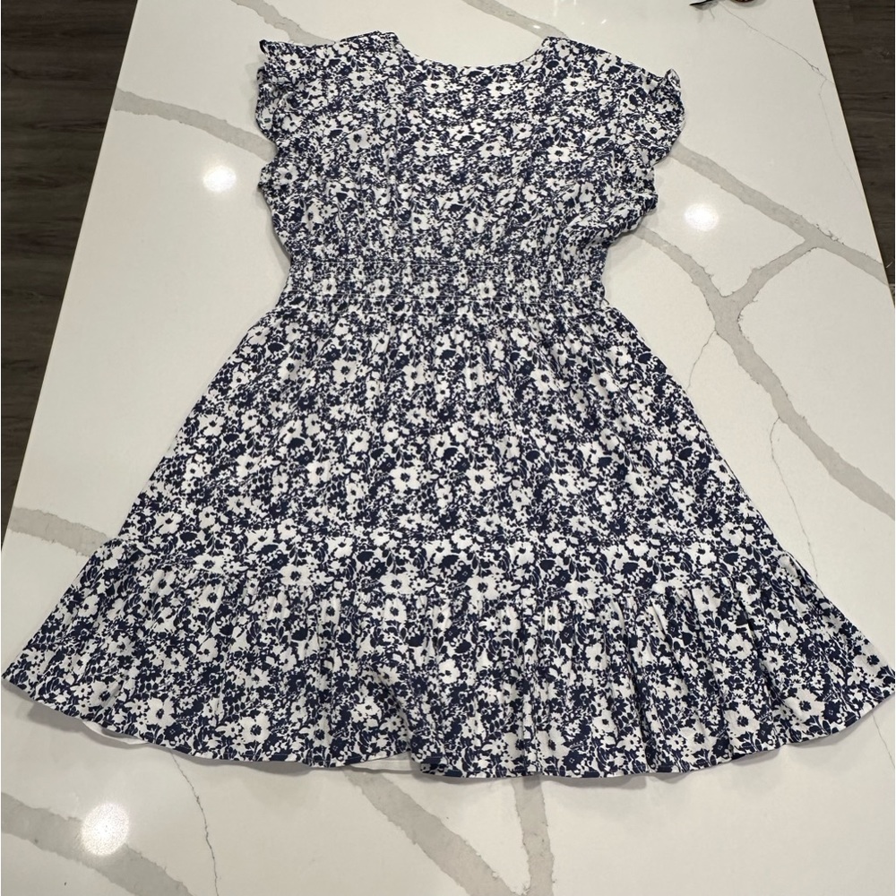 Rails Blue & White Floral Dress Size: XL (Fits like L)